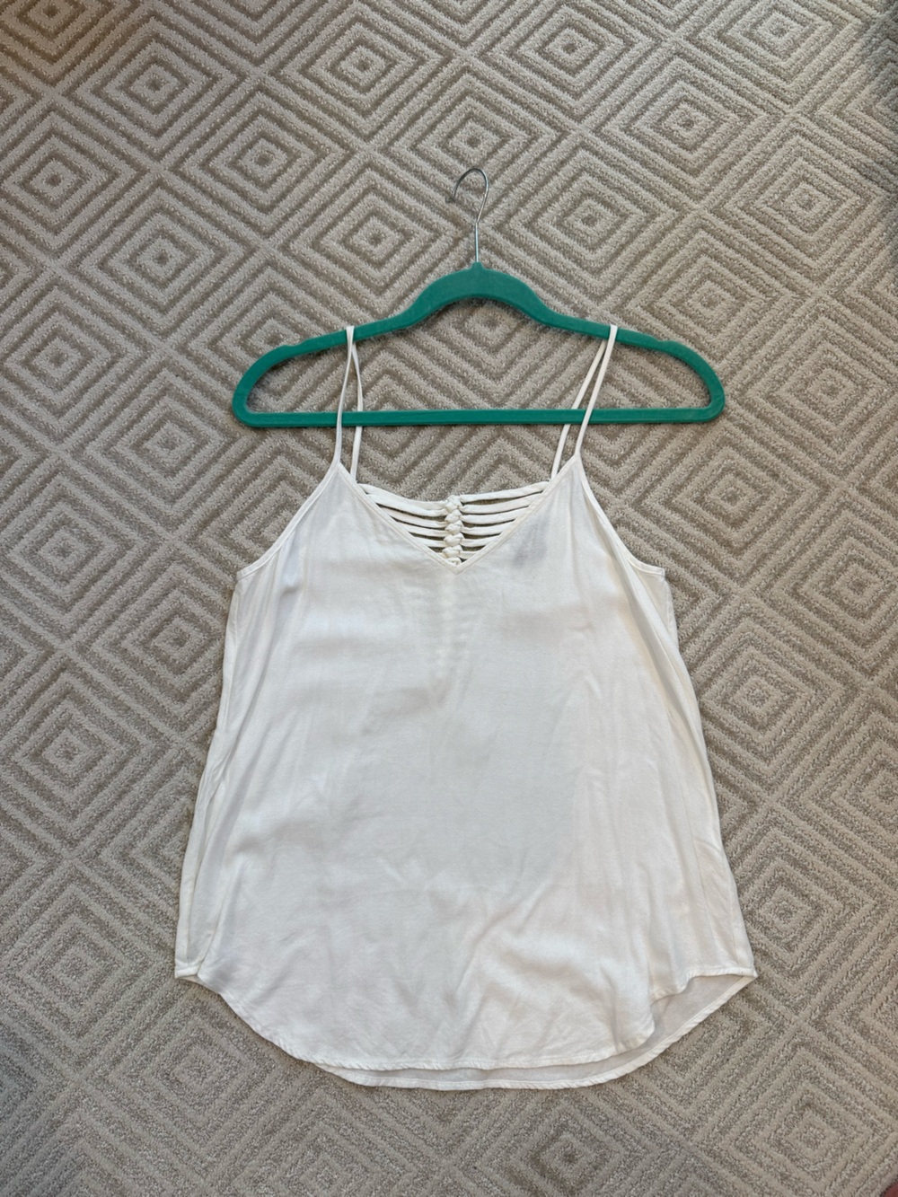 Ella Moss Cream Strappy Ladder-Back Tank